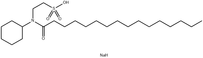 sodium2-[cyclohexyl(1-oxohexadecyl)amino]ethanesulphonate 结构式