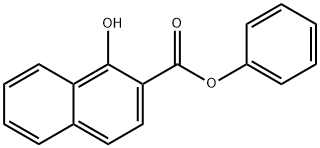 1-ヒドロキシ-2-ナフトエ酸フェニル 化学構造式