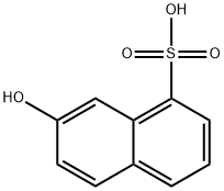 7-ヒドロキシ-1-ナフタレンスルホン酸 化学構造式