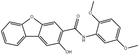 N-(2,5-二甲氧基苯基)-2-羟基二苯并呋喃-3-甲酰胺, 132-62-7, 结构式