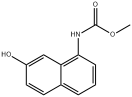 1-メトキシカルボニルアミノ-7-ナフトール 化学構造式
