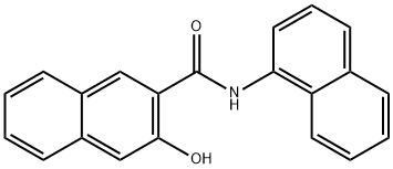 3-Hydroxy-N-naphthalen-1-ylnaphthalene-2-carboxamide Struktur