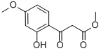 3-(2-ヒドロキシ-4-メトキシフェニル)-3-オキソプロパン酸メチル 化学構造式