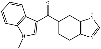 5-[(1-甲基吲哚-3-基)羰基]-4,5,6,7-四氢苯并咪唑 结构式