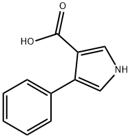 4-フェニル-1H-ピロール-3-カルボン酸 化学構造式