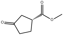 Cyclopentanecarboxylic acid, 3-oxo-, methyl ester, (R)- (9CI) Structure