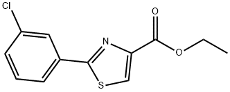 2-(3-クロロフェニル)チアゾール-4-カルボン酸エチル 化学構造式