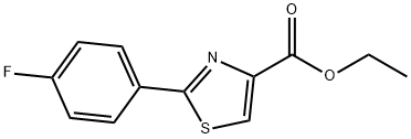 2-(4-フルオロフェニル)チアゾール-4-カルボン酸エチル 化学構造式
