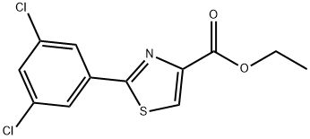 2-(3,5-二氯苯基)-1,3-噻唑-4-羧酸乙酯, 132089-38-4, 结构式