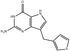 9-deaza-9-(3-thienylmethyl)guanine Structure