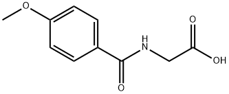 (4-甲氧基苯甲酰基氨基)-乙酸, 13214-64-7, 结构式