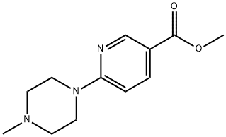 6-(4-甲基-1-哌嗪)-3-吡啶羧酸甲酯, 132144-02-6, 结构式