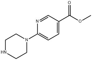 6-(1-Piperazinyl)-3-pyridinecarboxylic acid methyl ester Structure