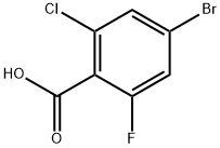 4-BROMO-2-FLUORO-6-CHLOROBENZOIC ACID Structure