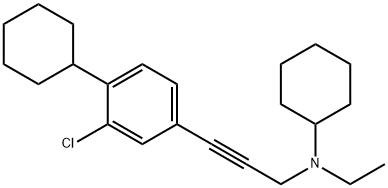 N-[3-(3-CHLORO-4-CYCLOHEXYLPHENYL)-2-PROPYNYL]-N-ETHYL-CYCLOHEXANE AMINE Structure