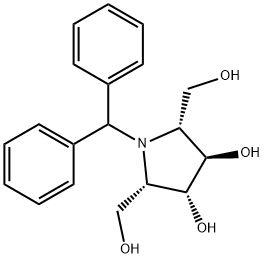 N-Diphenylmethyl 2,5-Anhydro-2,5-imino-D-glucitol Structure