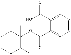 1,2-Benzenedicarboxylic acid, 1-(dimethylcyclohexyl) ester Structure