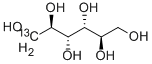 D-甘露糖醇-1-13C 结构式