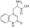 2-氨基-3-(1,2-二氢-2-氧代-4-喹啉基)丙酸盐酸盐 结构式
