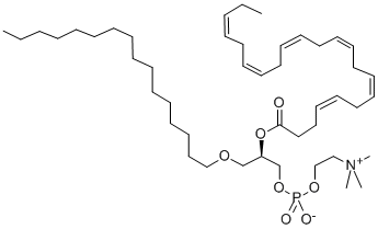 1-O-HEXADECYL-2-DOCOSAHEXAENOYL-SN-GLYCERO-3-PHOSPHOCHOLINE Structure