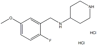 N-(2-Fluoro-5-methoxybenzyl)piperidin-4-amine dihydrochloride Struktur