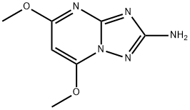 2-氨基-5,7-二甲氧基-1,2,4-三嗪并[1,5-a]嘧啶, 13223-43-3, 结构式
