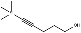 5-(トリメチルシリル)-4-ペンチン-1-オール 化学構造式
