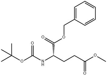 (S)-1-Benzyl 5-Methyl 2-((tert-butoxycarbonyl)aMino)pentanedioate,132245-78-4,结构式
