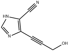 1H-Imidazole-4-carbonitrile, 5-(3-hydroxy-1-propynyl)- (9CI) 结构式