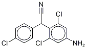 2-(4-氨基-2,6-二氯苯基)-2-(4-氯苯基)乙腈 结构式