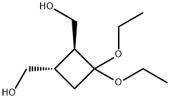 1,2-Cyclobutanedimethanol,3,3-diethoxy-,(1S-trans)-(9CI) Struktur