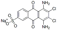 sodium 5,8-diamino-6,7-dichloro-9,10-dihydro-9,10-dioxoanthracene-2-sulphonate Structure