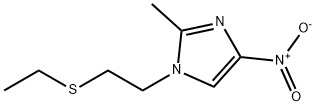 1-[2-(エチルチオ)エチル]-2-メチル-4-ニトロ-1H-イミダゾール 化学構造式