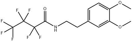 N-(3,4-ジメトキシフェネチル)-2,2,3,3,4,4,4-ヘプタフルオロブチルアミド 化学構造式