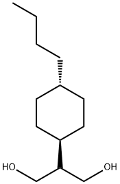 2-(TRANS-4-ブチルシクロヘキシル)プロパン-1,3-ジオール 化学構造式