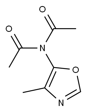 Acetamide,  N-acetyl-N-(4-methyl-5-oxazolyl)- Structure