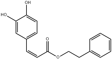 (Z)-3-(3,4-Dihydroxyphenyl)propenoic acid 2-phenylethyl ester Structure