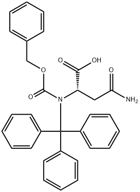 N-苄氧羰基-N'-三苯甲基-L-天冬酰胺,132388-57-9,结构式