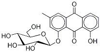 クリソファノール8-O-グルコシド 化学構造式