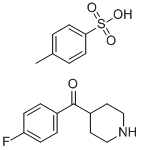 4-(4-氟苯甲酰哌啶对甲苯磺酸 结构式