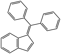 1-(DIPHENYLMETHYLENE)-1H-INDENE, 13245-90-4, 结构式