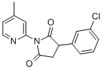 3-(3-Chlorophenyl)-1-(4-methyl-2-pyridinyl)-2,5-pyrrolidinedione Structure