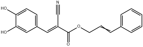 シンナミル-3,4-ジヒドロキシ-Α-シアノシナマート 化学構造式