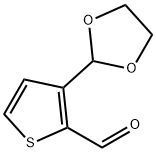 2-Formyl-3-thiophenecarboxaldehyde ethylene acetal Struktur