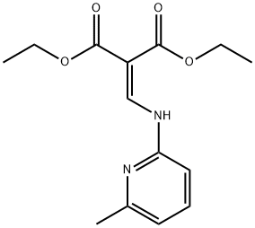 {[(6-甲基-2-吡啶基)氨基]亚甲基}丙二酸二乙酯 结构式