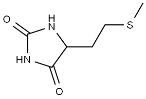 5-[2-(メチルチオ)エチル]ヒダントイン 化学構造式