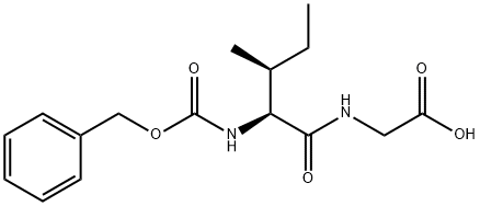 N-[N-[(フェニルメトキシ)カルボニル]-L-イソロイシル]グリシン 化学構造式