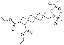 diethyl 8,8-bis(mesyloxymethyl)dispiro(3.1.3.1)decane-2,3-dicarboxylate Structure