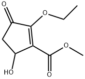 1-Cyclopentene-1-carboxylicacid,2-ethoxy-5-hydroxy-3-oxo-,methylester(9CI) Structure