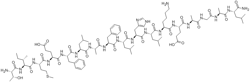 GALANIN MESSAGE ASSOCIATED PEPTIDE (25-41) AMIDE,132567-21-6,结构式